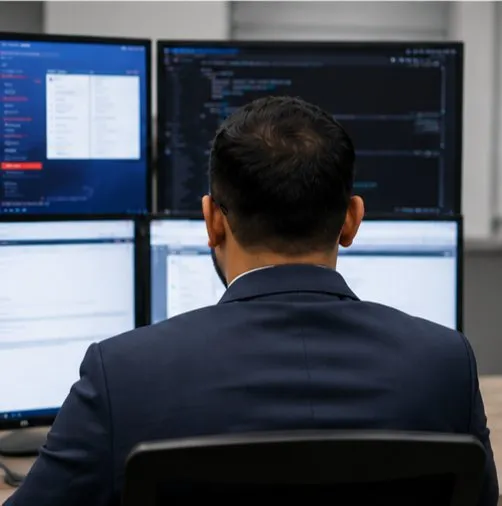 IT support dual monitor setup — Driram Group